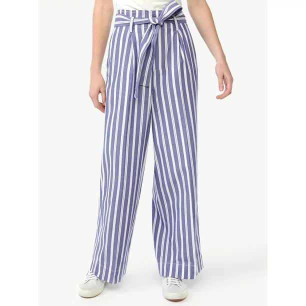 Free Assembly High Rise Belted Wide Leg Trouser | Walmart (US)