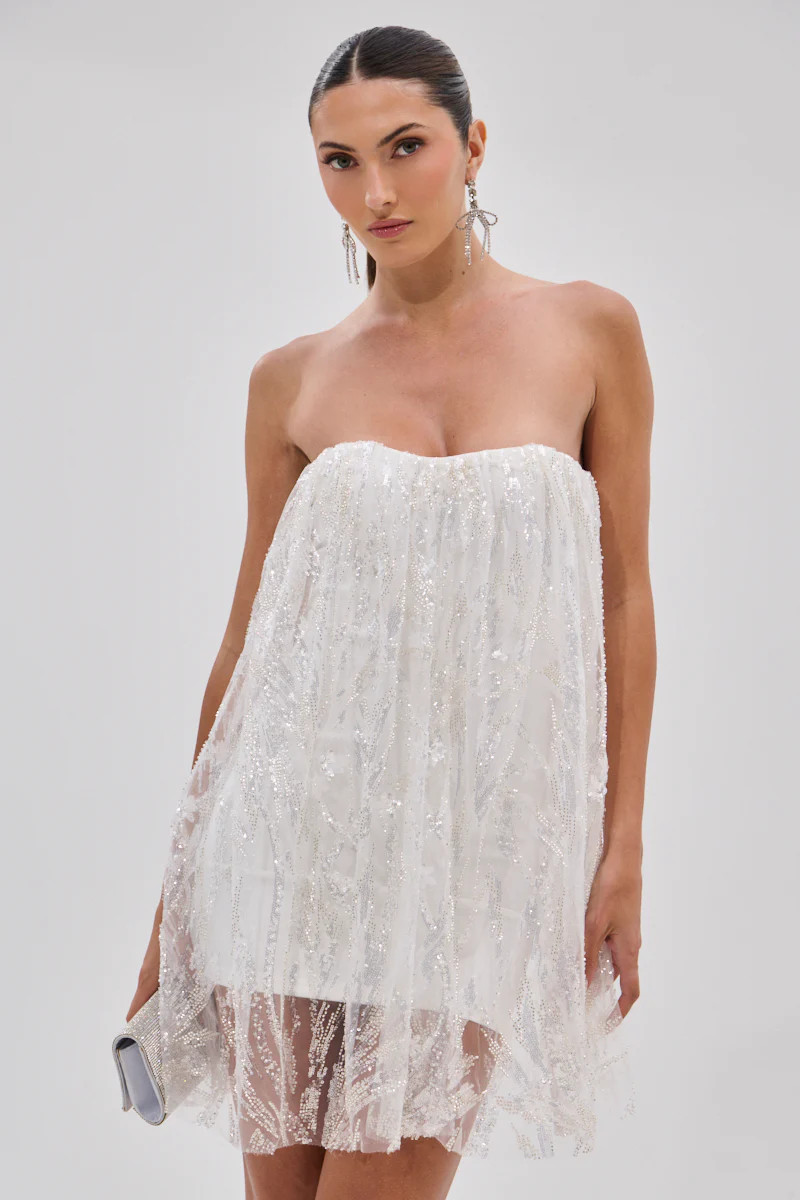 SHINE BRIGHT SEQUIN MINI DRESS | AKIRA