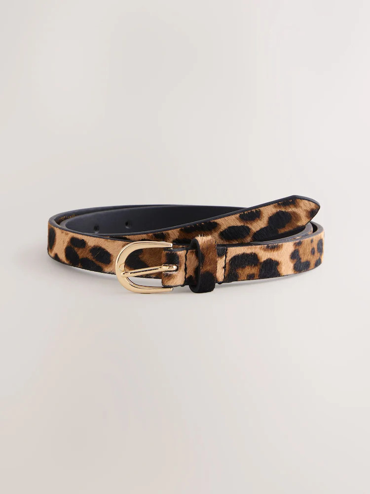 Buy Animal Leather Skinny Belt from Next Ireland | Next EU