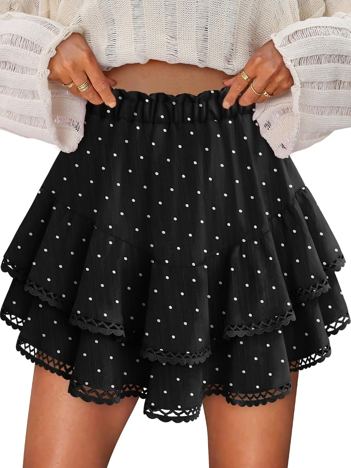 Ruffle Skort for Women Country Concert Outfit Western Skirt XS-XXL | Amazon (US)