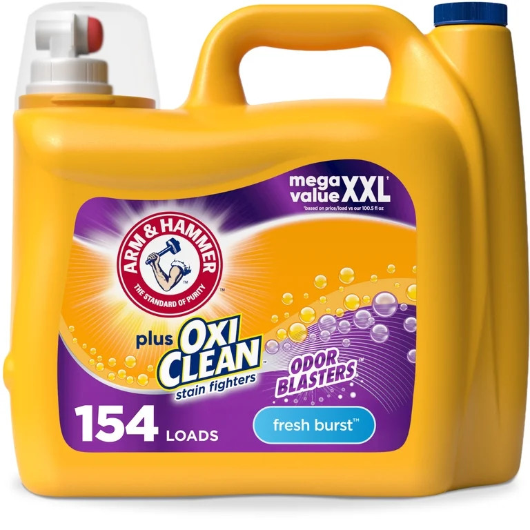 ARM & HAMMER Plus OxiClean with Odor Blasters Liquid Detergent, Fresh Burst, 200.2 Fl Oz | Walmart (US)