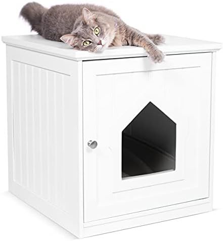 BIRDROCK Home Decorative Cat House & Side Table - Cat Home Nightstand - Indoor Pet Crate - Litter... | Amazon (US)