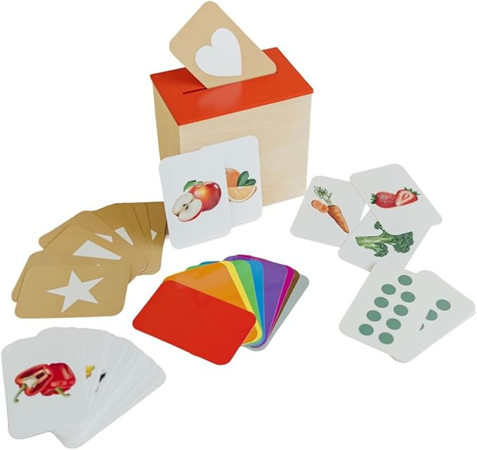 Learn & Drop Toddler Toy, Montessori Learning Games, 50 Preschool Flashcards for Toddlers 1-3, Le... | Amazon (US)