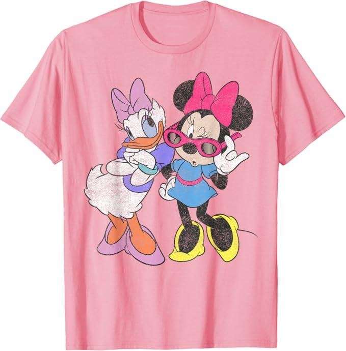 Disney Mickey And Friends Daisy & Minnie Fashion Short Sleeve T-Shirt | Amazon (US)