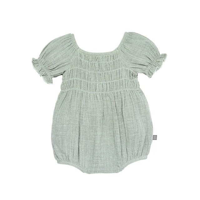 Modern Moments by Gerber Baby Girl Smocked Bubble Romper, Sizes 0/3 Months - 24 Months | Walmart (US)