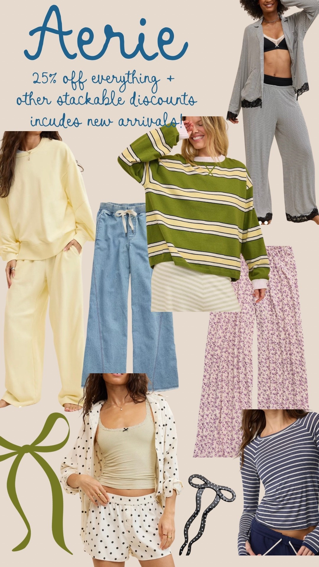 Aerie New arrivals plus they have a ton of sales happening right now!! I just placed an order for most of these items, and can’t wait to share 🥰 
.
.
#aerie #bumpfriendly #ootd #ftm #pjsets 

#LTKootd #LTKBump #LTKSaleAlert