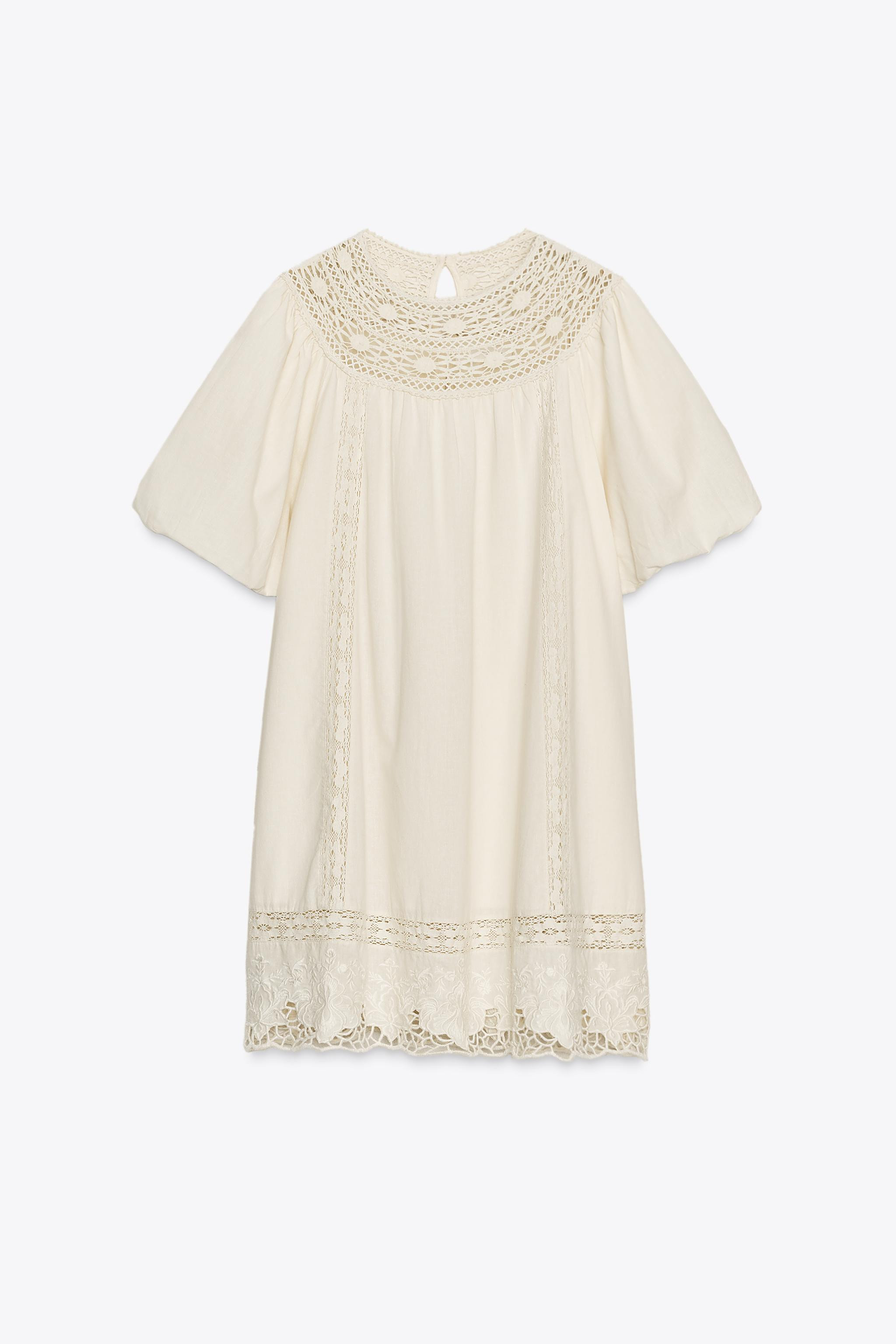 ZW COLLECTION EMBROIDERED SHORT DRESS | Zara US