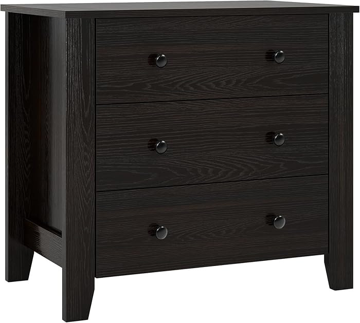 Giantex Small 3-Drawer Dresser for Bedroom - 28.5” x 18” x 26” Wide Chest of Drawers, Moder... | Amazon (US)