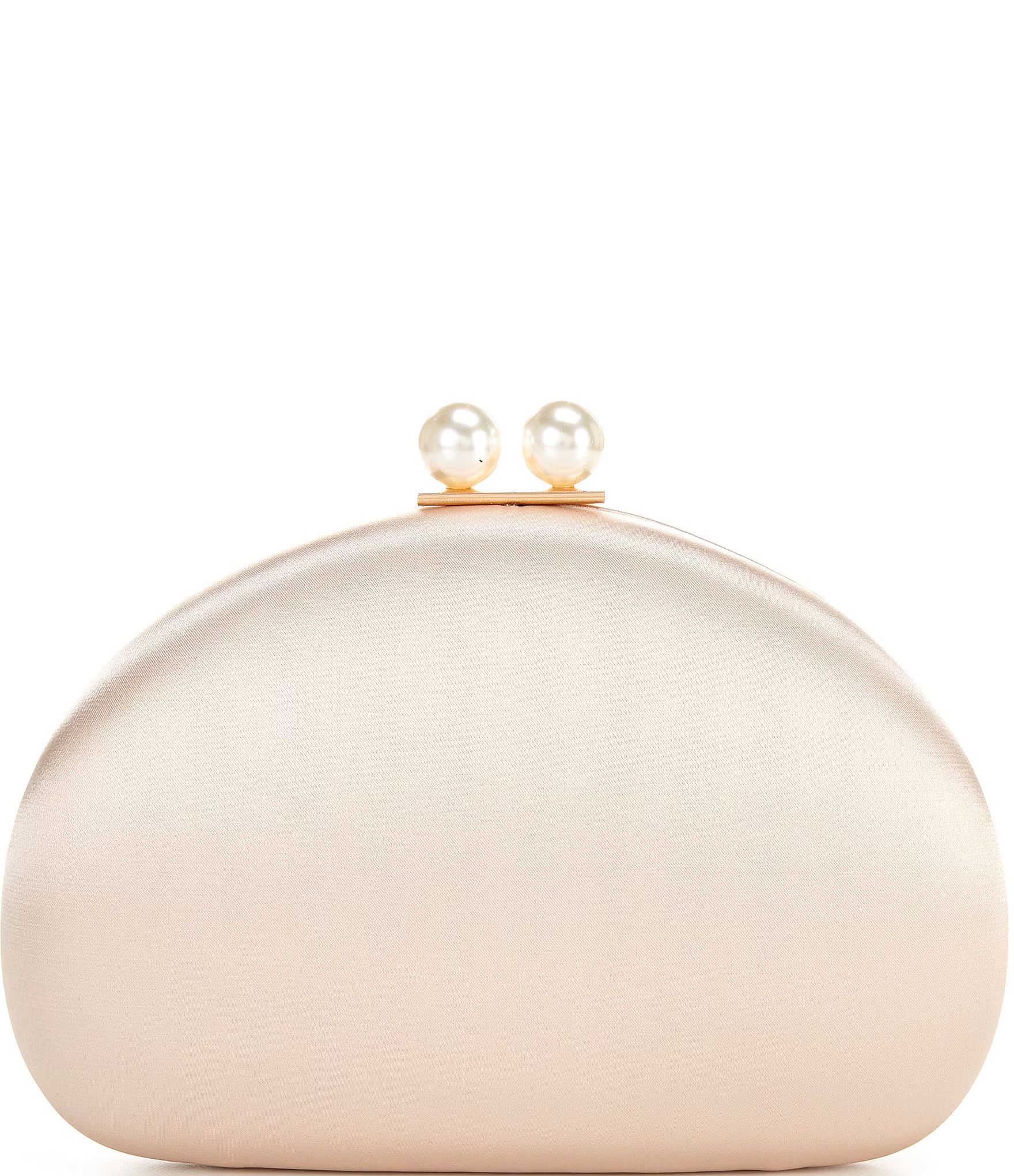 Satin Pearl Top Minaudiere Clutch | Dillard's