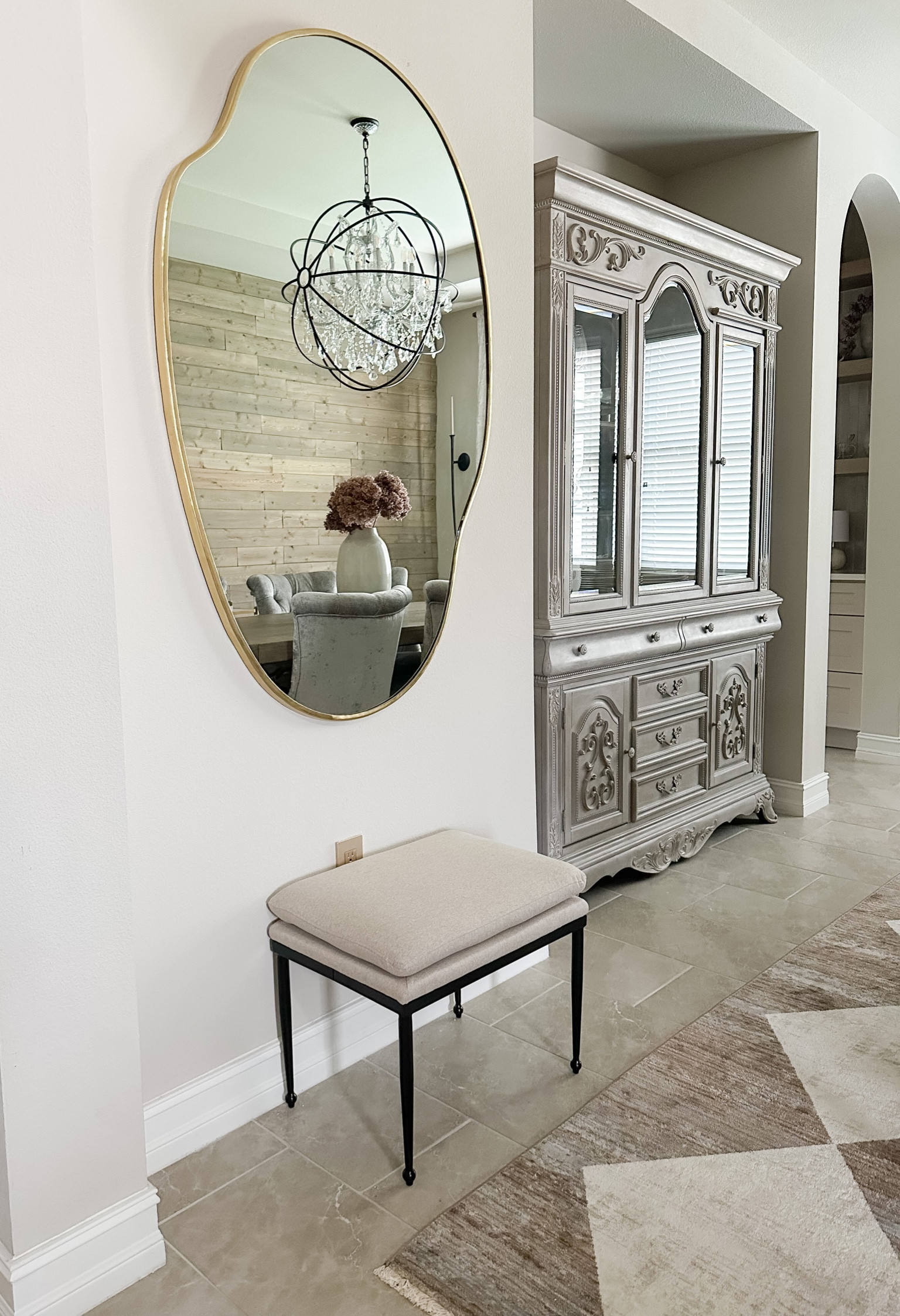 This new little ottoman/bench is such a great find from target! I can’t believe it’s under $100! I’m also loving my new dining room mirror from Lulu and Georgia. I was in love the first time I saw it and it just as beautiful in person!

Lulu and Georgia mirror, Sarah Sherman, Samuel mirror, puddle mirror, target, bench, target ottoman, upholstered bench, Harlequin rug, orb chandelier

#LTKunder100 #LTKhome #LTKsalealert