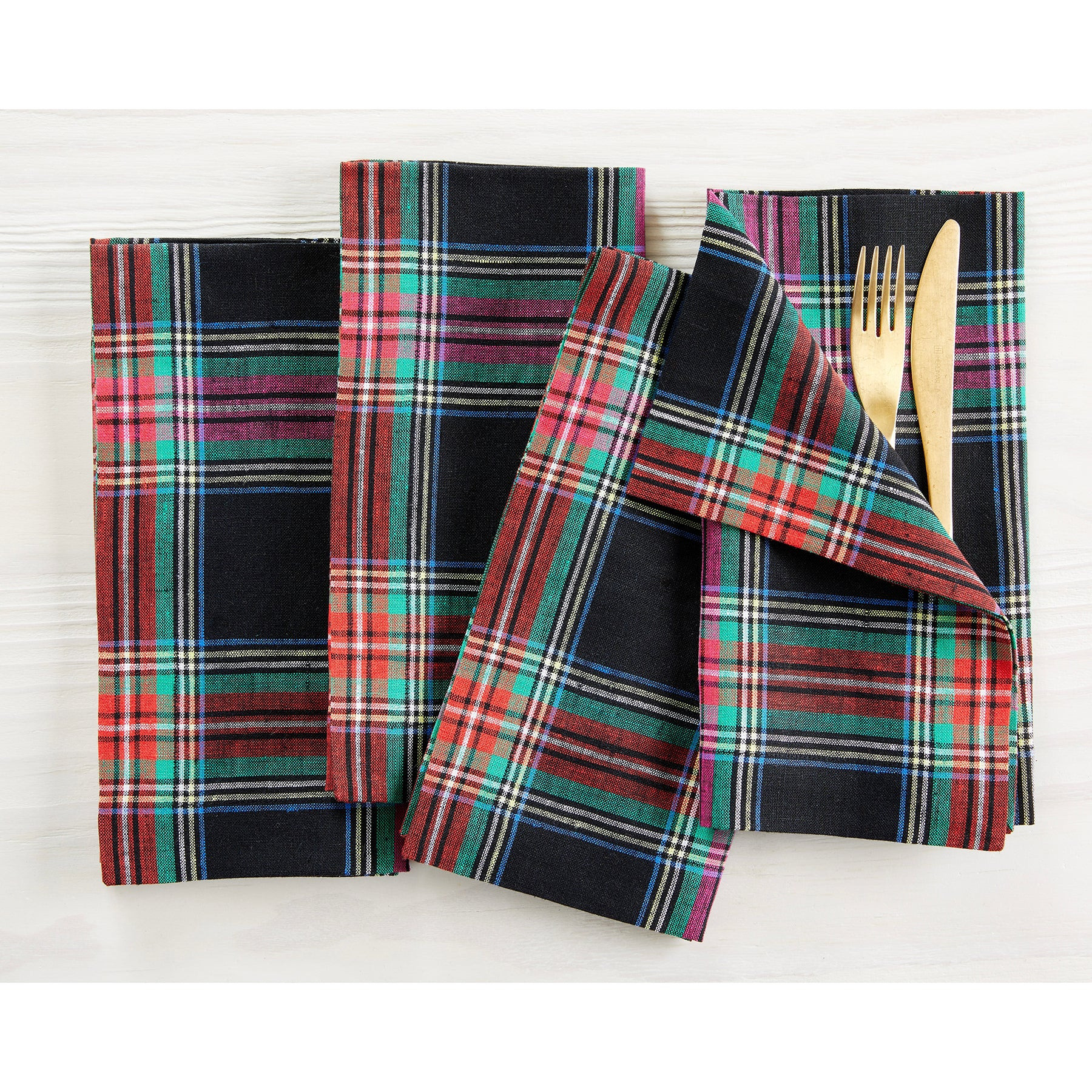 Jewel Plaid Napkins - Sale | Solino Home