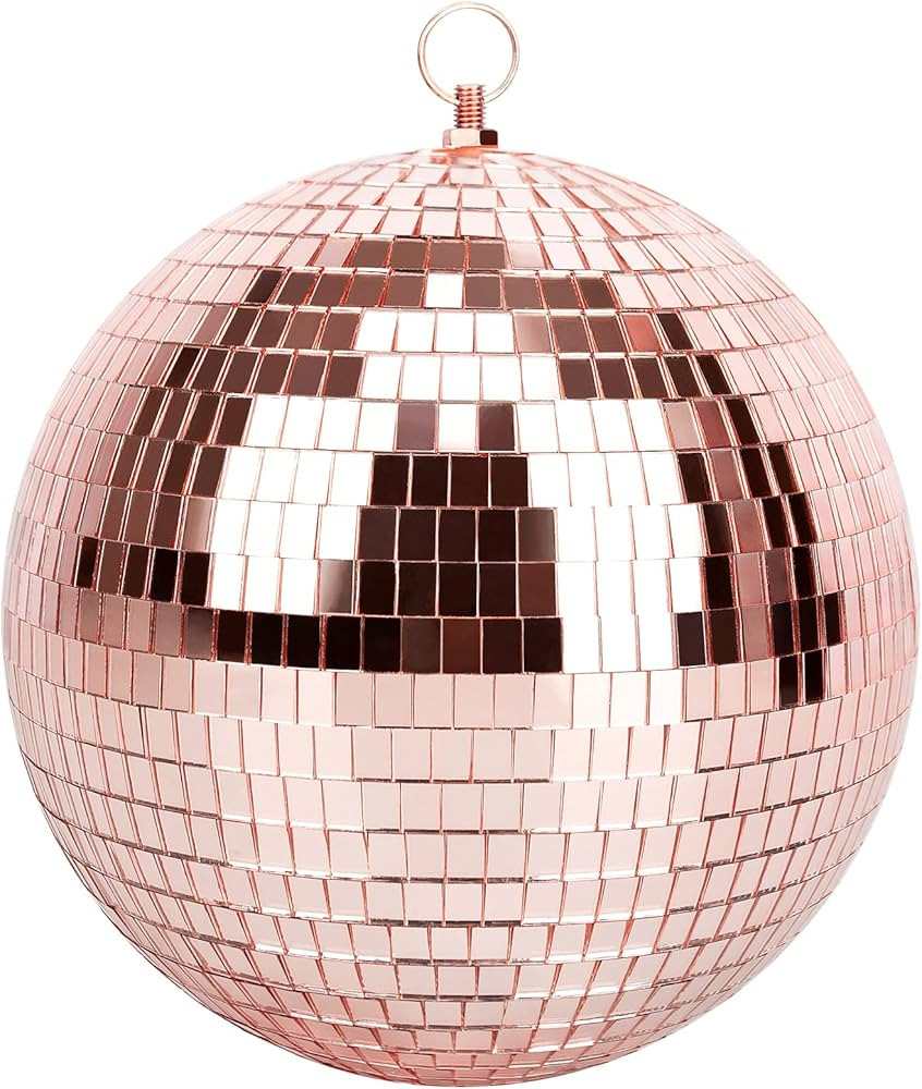 Mirror Ball for Disco DJ Club Party Wedding Home Decor, Muscab 8 Inch Disco Ball with Hanging Rin... | Amazon (US)