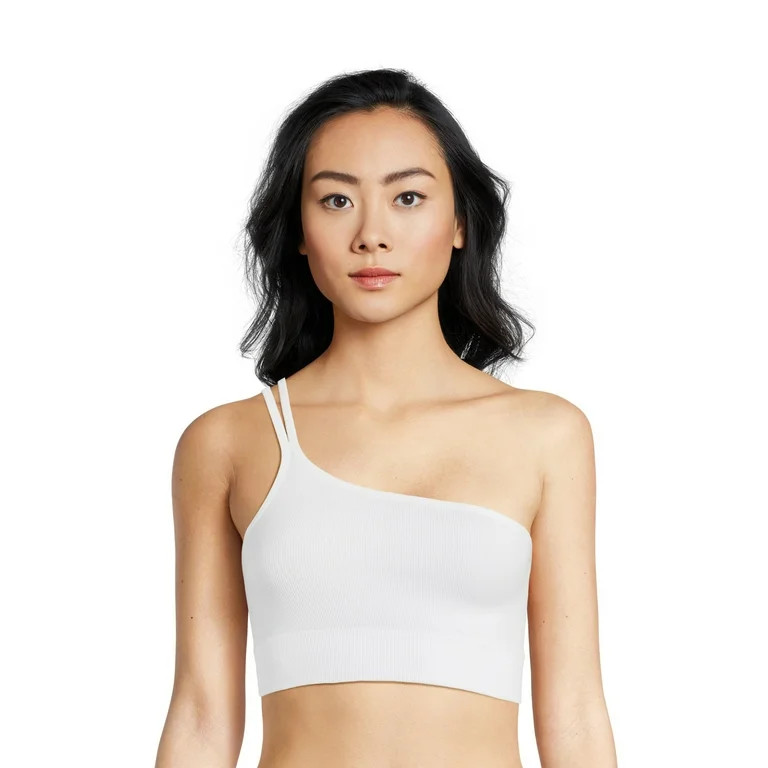 No Boundaries Juniors Ribbed One Shoulder Brami, Sizes S-3XL | Walmart (US)
