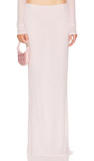 Sheer Knit Layered Maxi Skirt in Ballet Pink | Revolve Clothing (Global)