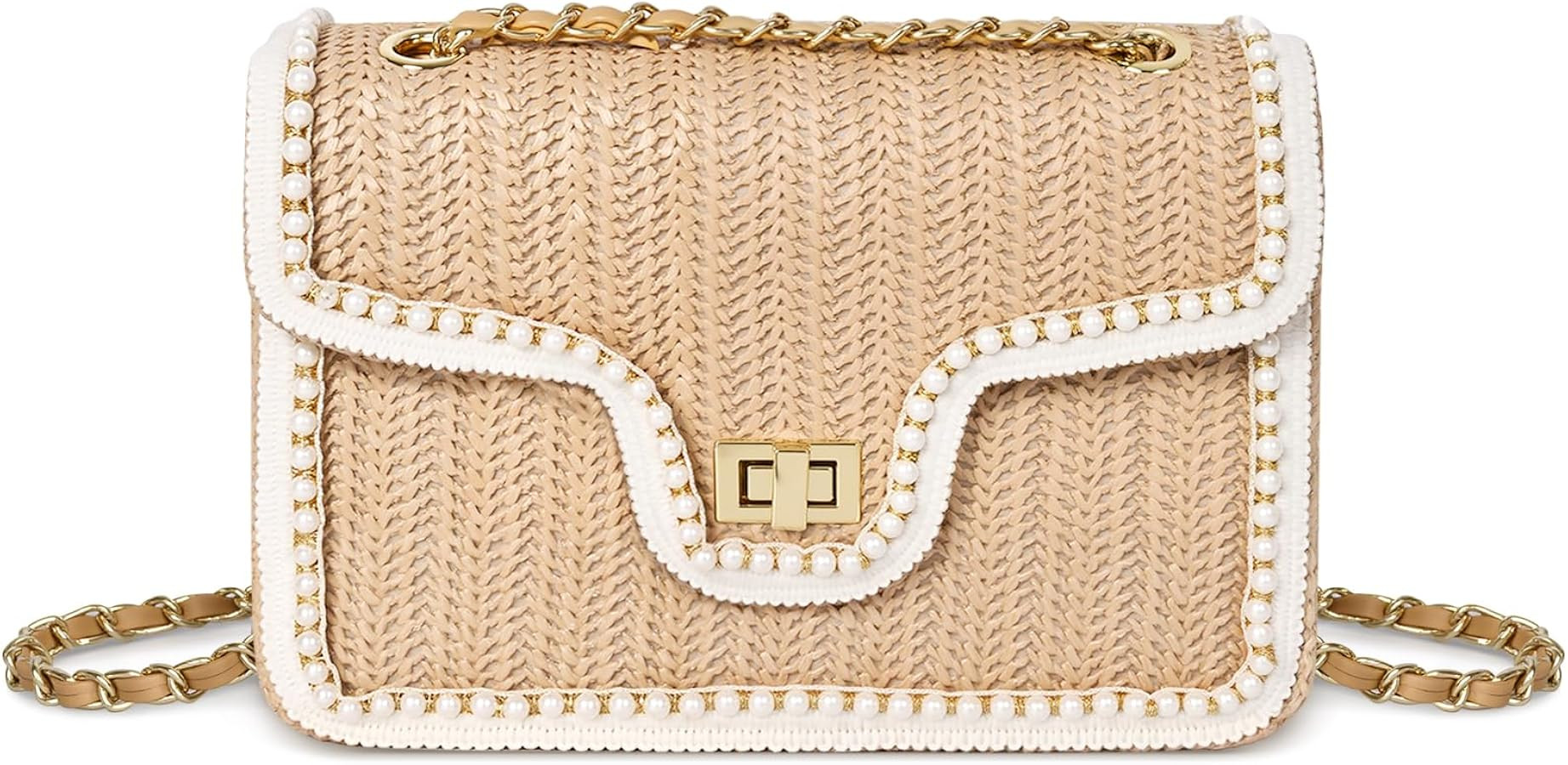 Straw Crossbody Bags for Women, Summer Fashion Straw Purses and Handbags Shoulder Raffia Clutch B... | Amazon (US)