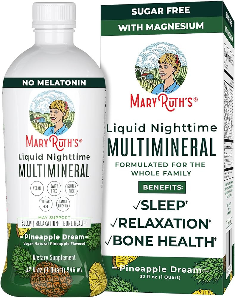 Nighttime Liquid Multimineral Sleep Supplement | Sugar Free | Calm Magnesium Citrate Sleep | NO M... | Amazon (US)