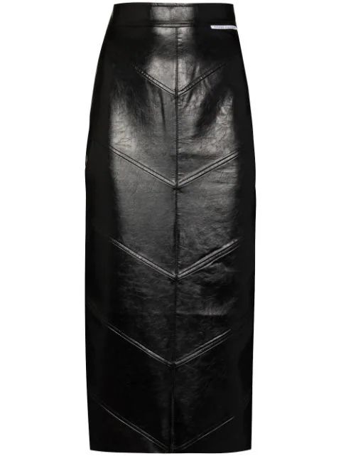 high-waisted panelled midi skirt | Farfetch (UK)