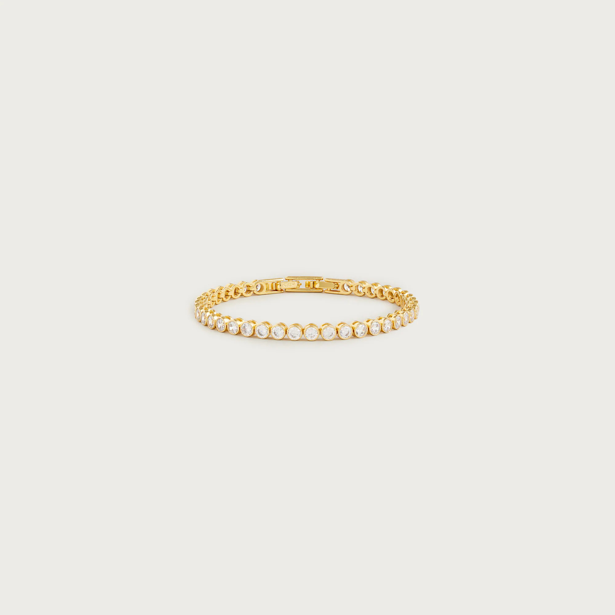 Round cubic zirconia bezel-set tennis bracelet | J. Crew US