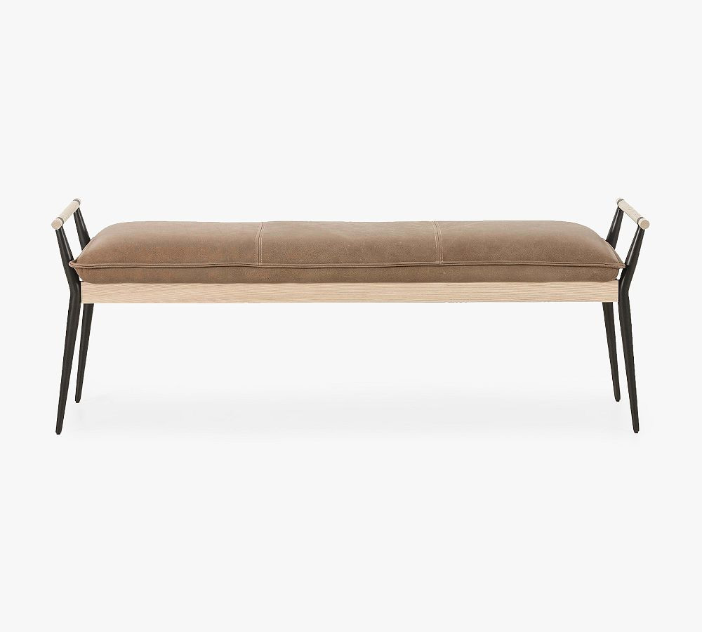 Nico Leather Bench | Pottery Barn (US)