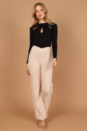 Archie High Waisted Tailored Pants - Beige | Petal & Pup (US)