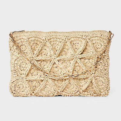 Straw Starfish Clutch - Universal Thread™ Beige | Target
