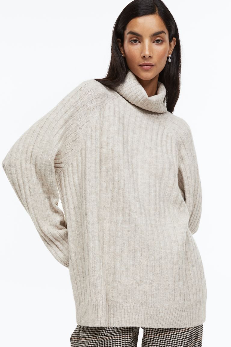 Rib-knit polo-neck jumper | H&M (UK, MY, IN, SG, PH, TW, HK)