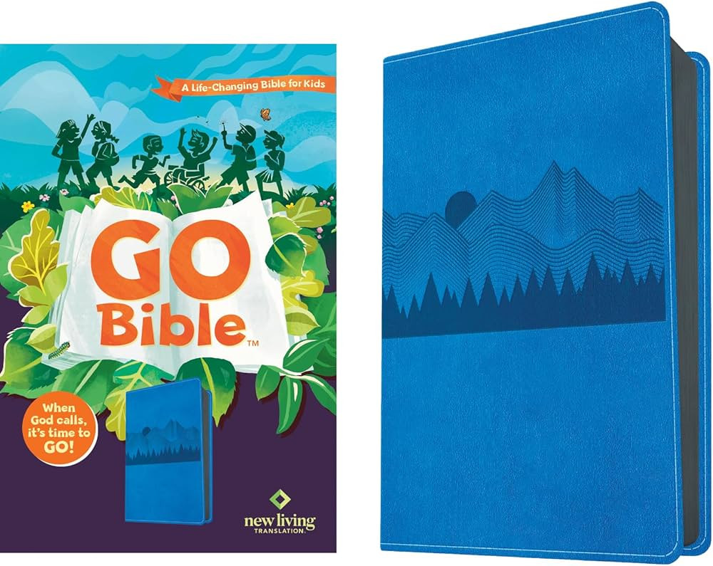 NLT GO Bible for Kids (LeatherLike, Blue Mountains): A Life-Changing Bible for Kids | Amazon (US)