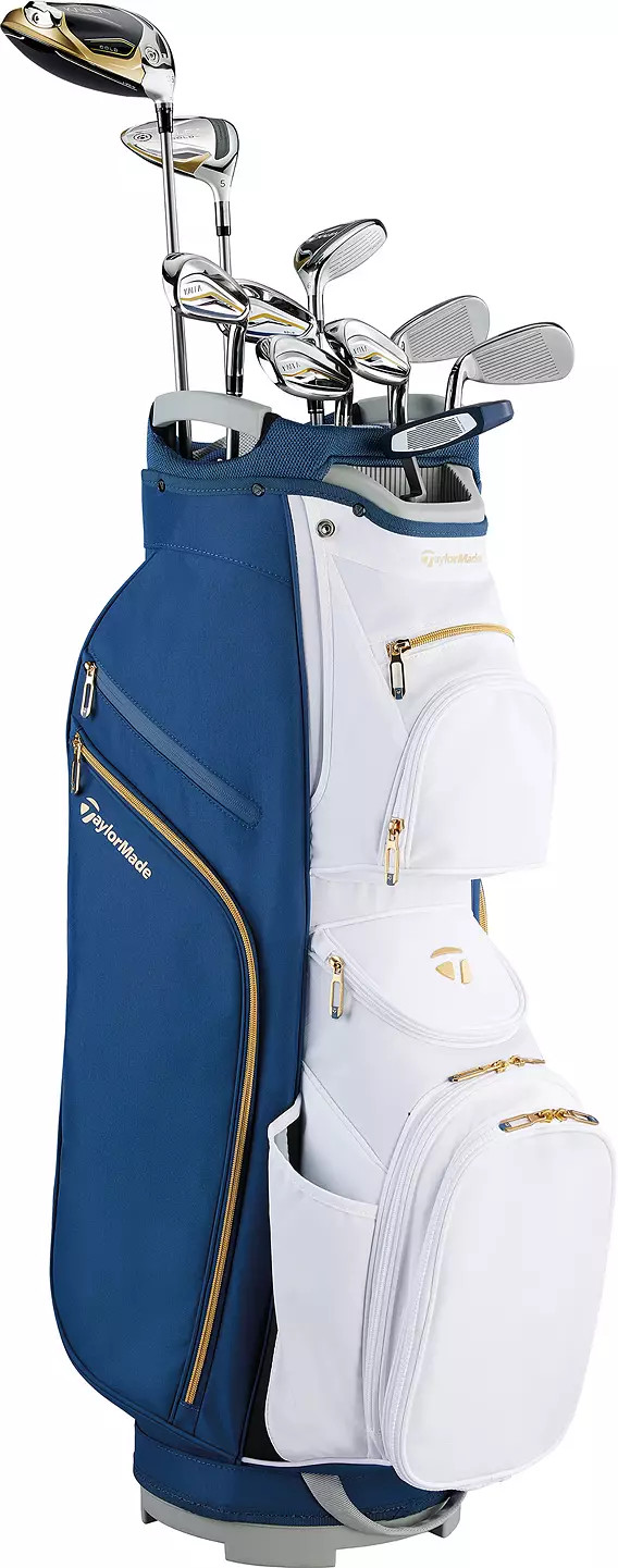 TaylorMade Women's Kalea Gold Cart Bag 10-Piece Complete Set | DICK'S Sporting Goods