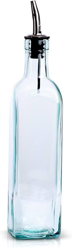EHOMEA2Z Italian Glass Olive Oil Dispenser Bottle - 16 Oz, Oil and Vinegar Cruet with Stainless S... | Amazon (US)