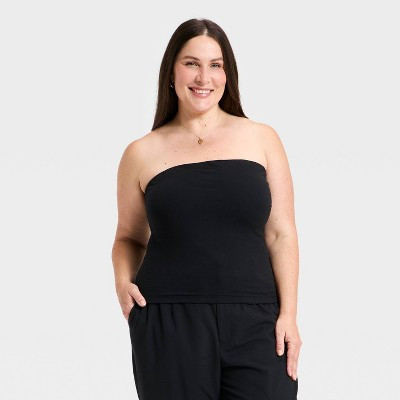 Women's Sculpt Tube Top - A New Day™ Black 4X | Target