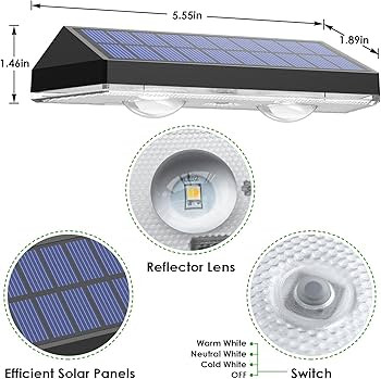 Solar Fence Lights Outdoor - 2700/4000/6000K 3 Mode, 8 Pack Solar Fence Lights Outdoor Waterproof... | Amazon (US)