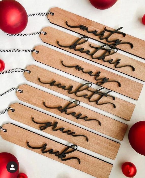 Stocking Tags Name Tags Place Setting Place Card Christmas | Etsy | Etsy (US)
