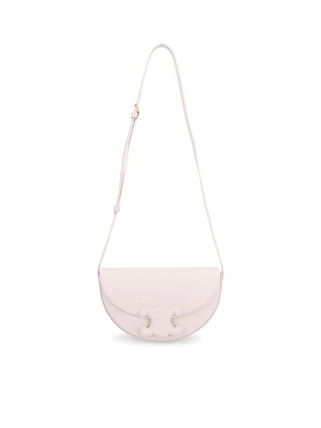 Celine Women's Besace Cuir Triomphe Crossbody Bag in Poudre | 111233DU3 | LOZURI