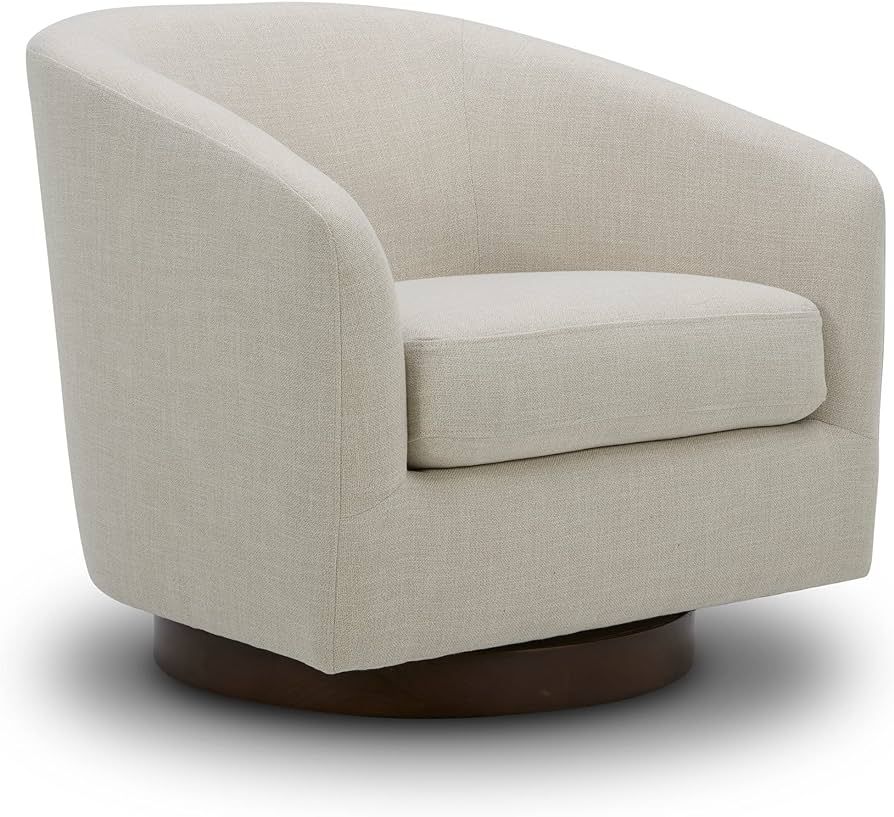 CHITA Swivel Accent Chair Armchair, Round Barrel Chair in Fabric for Living Room Bedroom,Linen | Amazon (US)