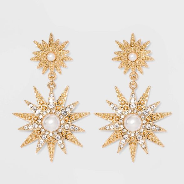 SUGARFIX by BaubleBar Celestial Drop Earrings - Gold | Target