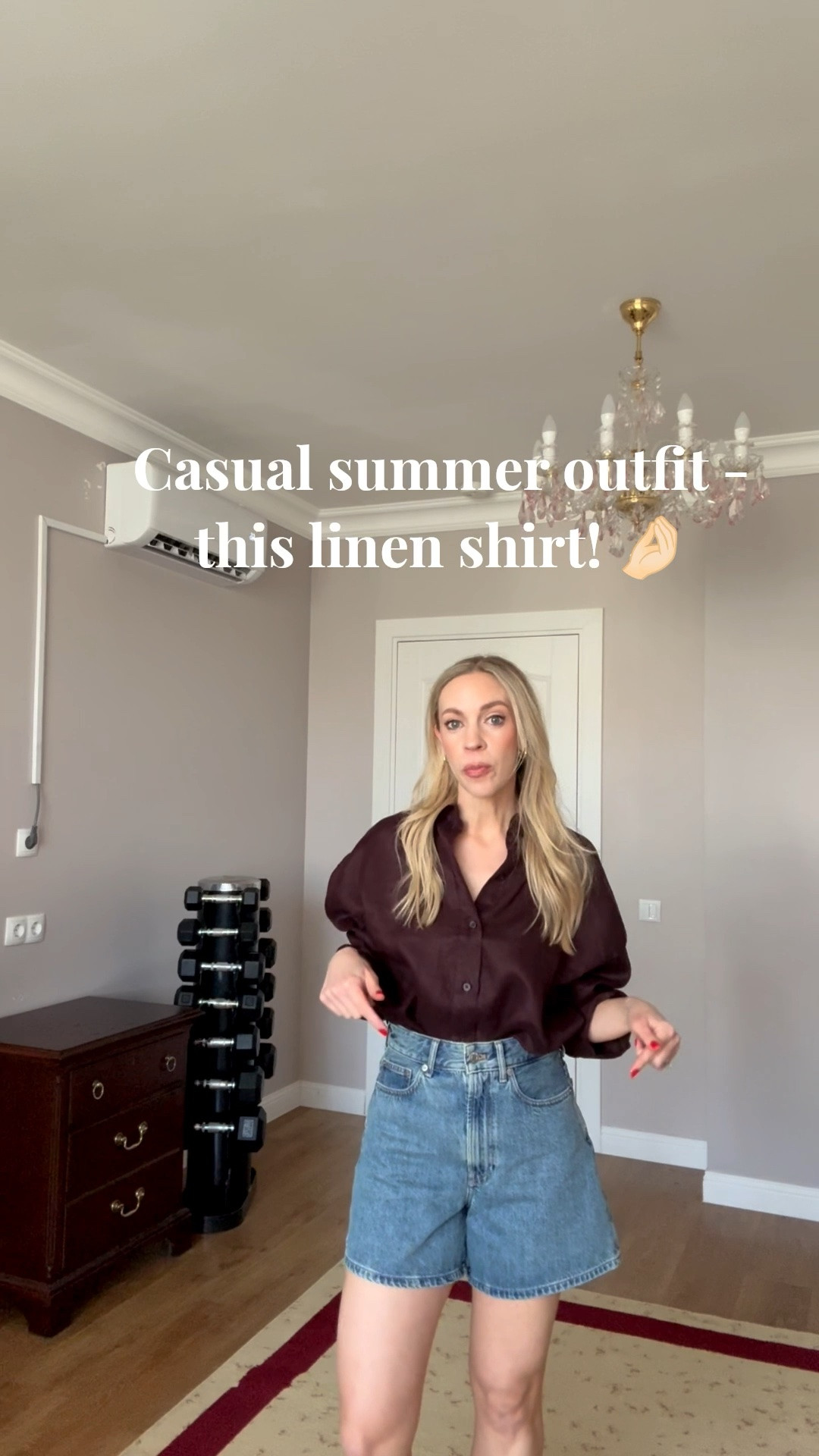 Obsessed with this dark brown linen shirt! Also bought the matching shorts. This is the perfect look to run errands or go to brunch/lunch

#LTKootd #LTKSeasonal #LTKSaleAlert