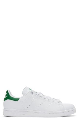 White & Green Primegreen Stan Smith Sneakers | SSENSE
