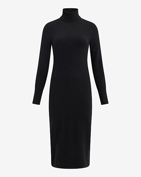 Long Sleeve Turtleneck Midi Sweater Dress | Express