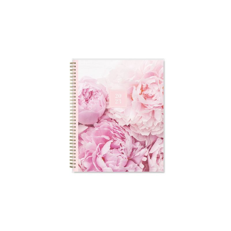 2023 Planner 8.5"x11" Weekly/Monthly Clear Pocket Cover Peony - Rachel Parcell | Target