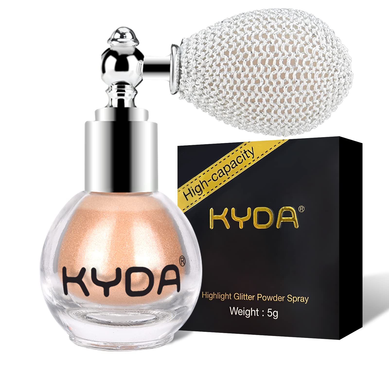 KYDA Highlighter Powder Spray, Glitter High Gloss Spray Shimmer Sparkle Powder Makeup Spray, for ... | Amazon (US)