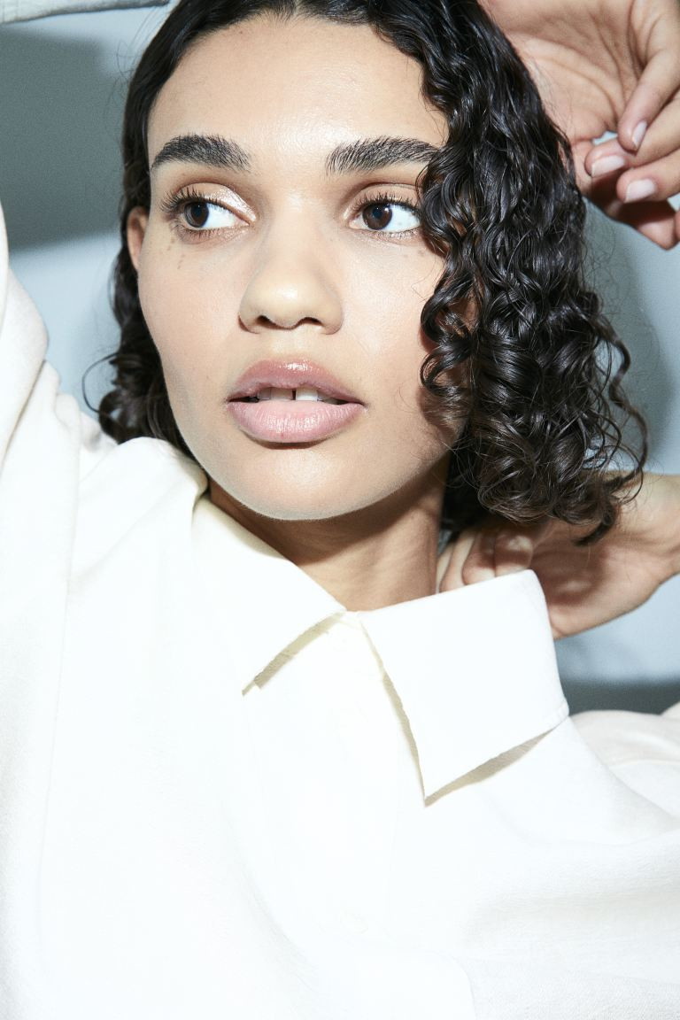 Crinkled Shirt - Cream - Ladies | H&M US | H&M (US + CA)