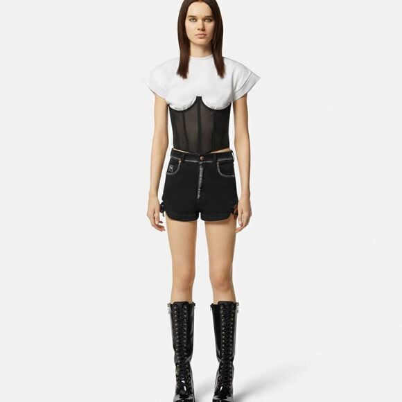 Versace jeans couture Mixed Media Corset Top | Poshmark