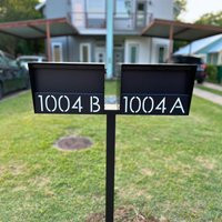 Black Double Dexter Xl Modern Mailbox - Curbside Custom Mailboxes With Personalized Address Numbers, Powder Coated Steel | Etsy (US)