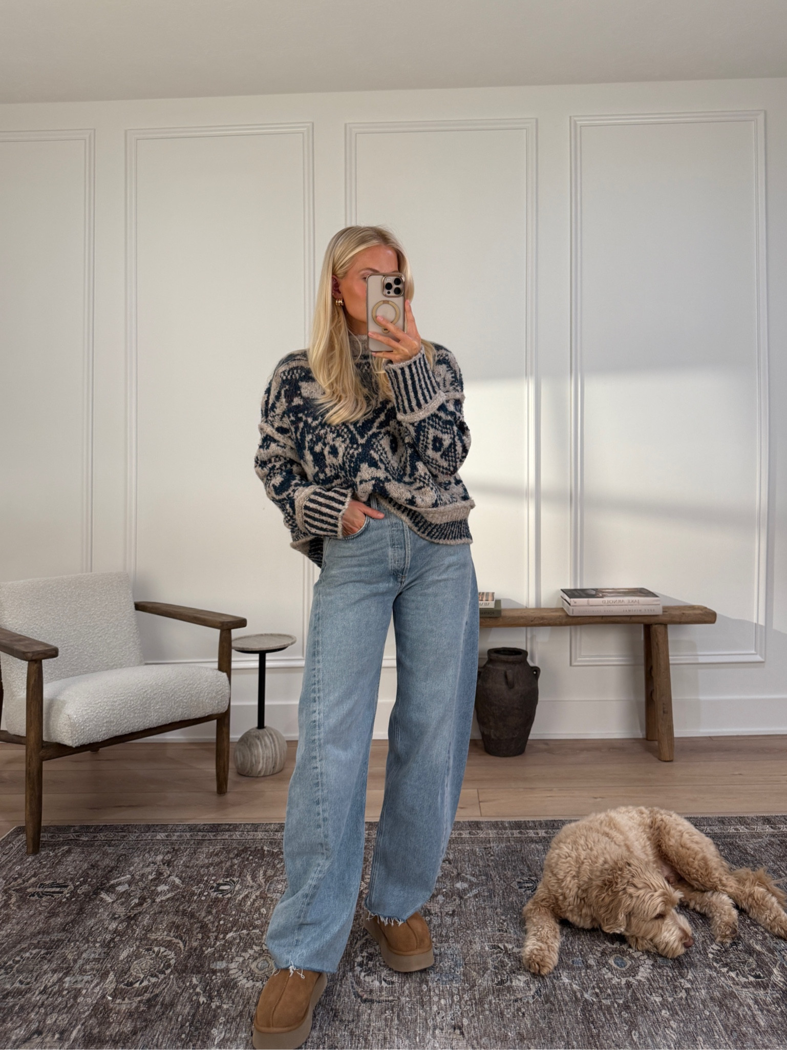 Thanksgiving Looks from Anthropologie 🦃 wearing a size small in sweater, 26 in jeans, shoes sized down half a size to the next whole size! #kathleenpost #thanksgivinglooks #anthropologie 

#LTKStyleTip #LTKSeasonal #LTKHoliday