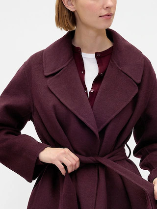 Wool-Blend Wrap Coat | Gap (US)