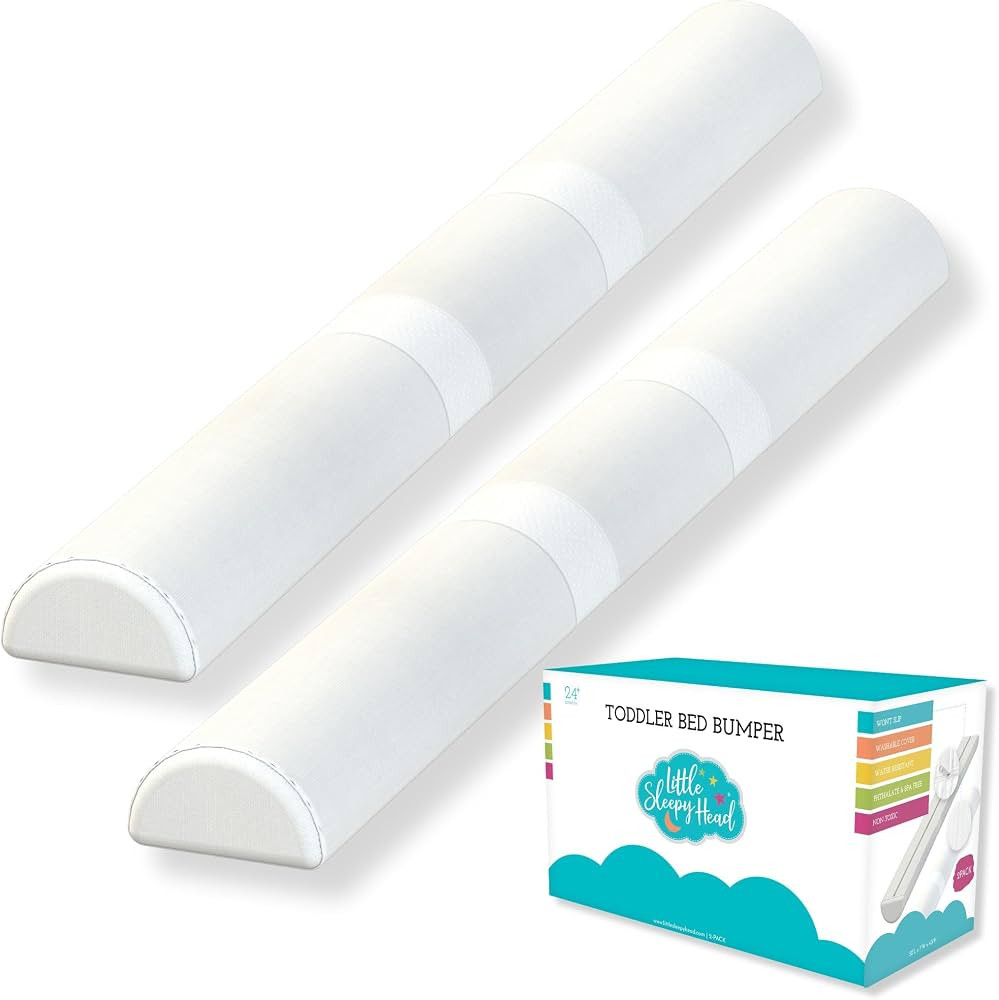 Little Sleepy Head Bed Bumper for Toddlers | Toddler Bed Rail | Toddler Bed Rail with Soft Cover ... | Amazon (US)