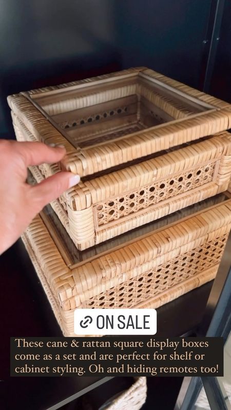 Amazon Home Cane and Rattan Display Boxes are perfect for shelf or cabinet styling. They are also great for hiding remotes 😉

Home decor, accent pieces, wood boxes, shelf styling, cane boxes, rattan boxes, cabinet styling 

#LTKhome #LTKsalealert #LTKunder100