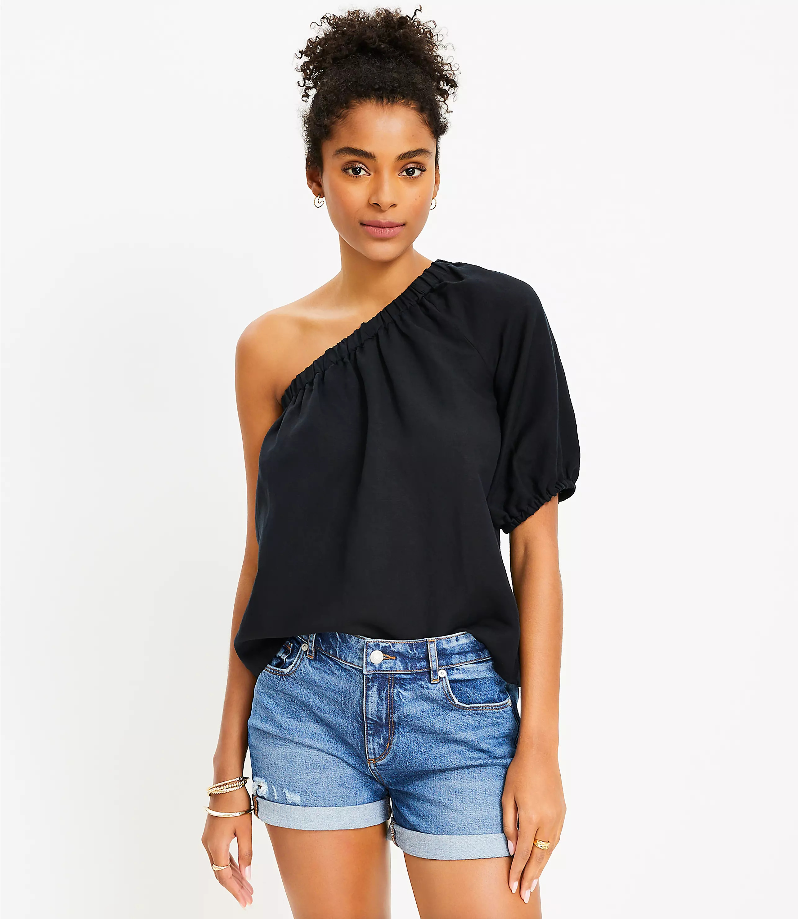 One Shoulder Blouse | LOFT