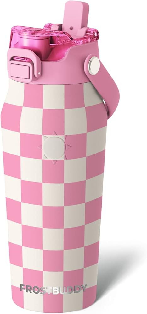 Frost Buddy 16oz Insulated Water Bottle with Straw & Chug Lid | Leak-Proof Stainless Steel | 24-H... | Amazon (US)