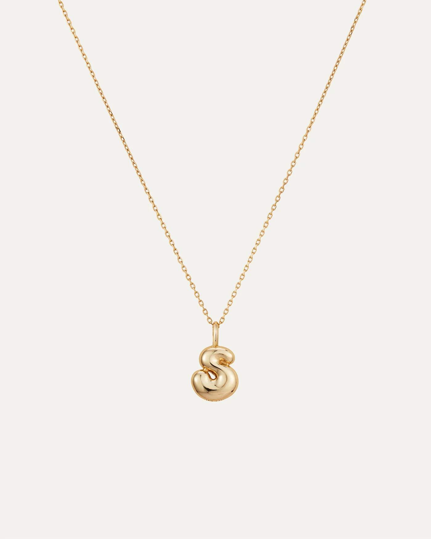 14K Gold Bubble Letter Necklace - S | Jenny Bird (US)